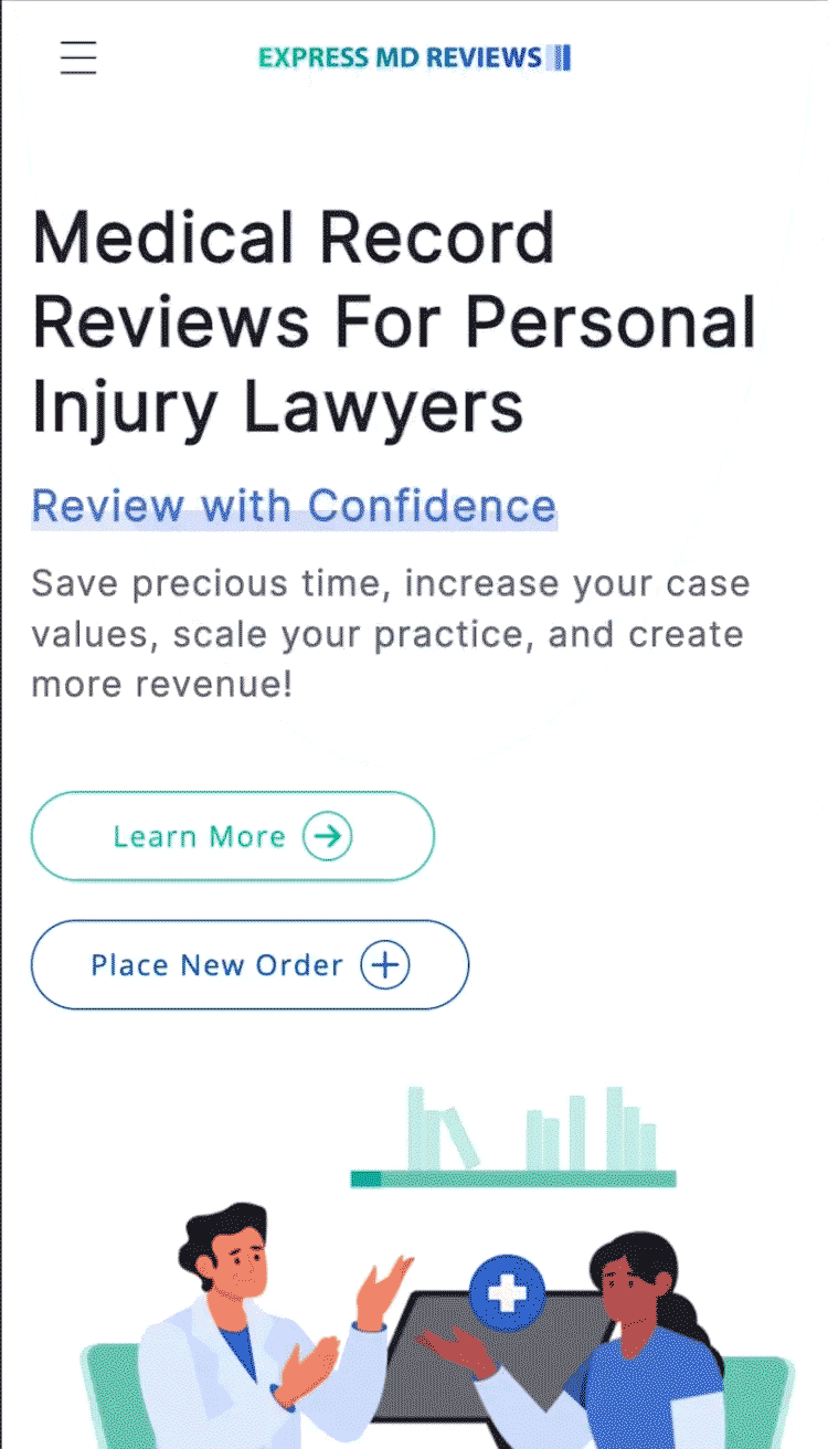 Express MD Reviews - Animated Mobile Homepage