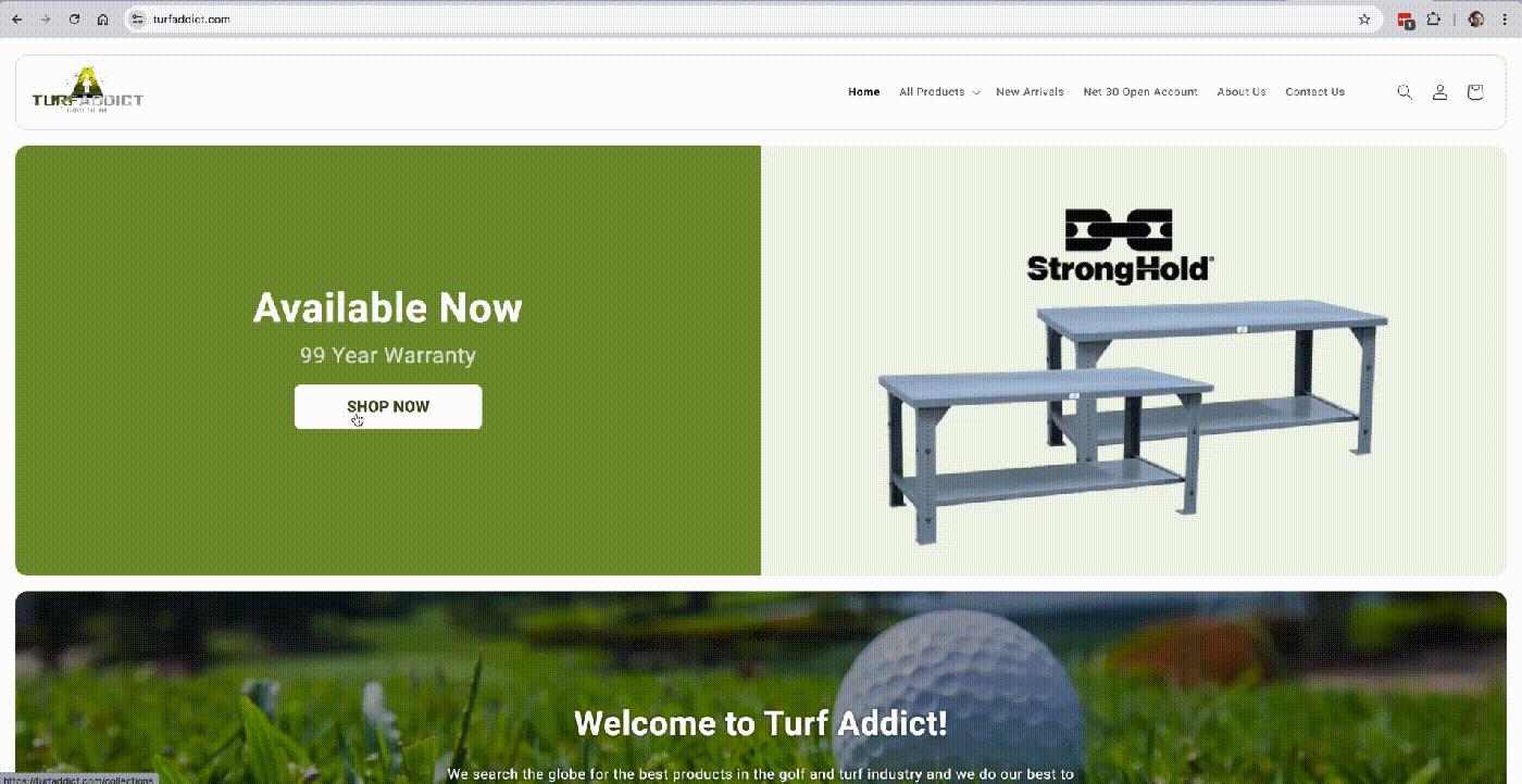 TurfAddict - HomePage Animated